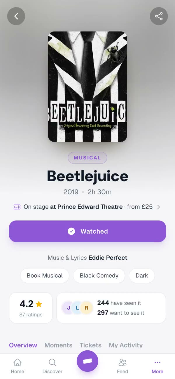A show page in Aklaim